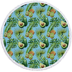 Avocado Round Beach Towel