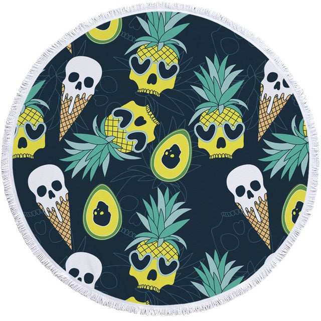 Avocado Round Beach Towel