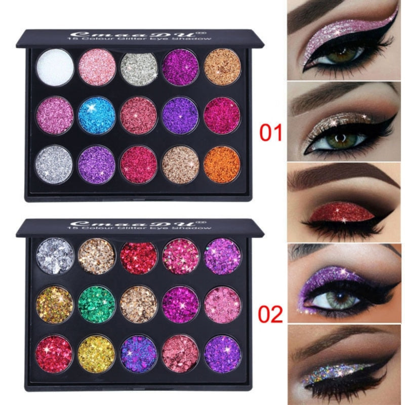 Waterproof Glitter Eye Shadow Palette